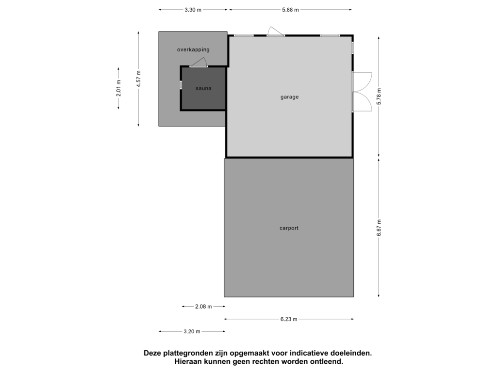 Bekijk plattegrond van Berging 2 van Overasebaan 20-A