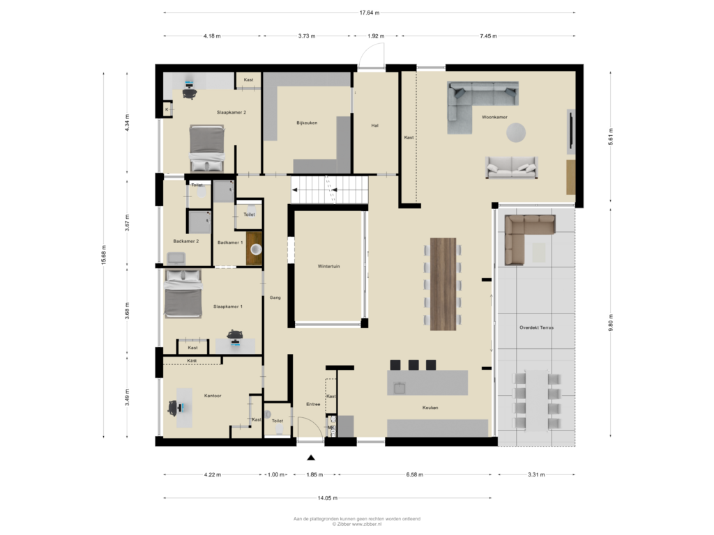 View floorplan of Begane Grond of Kastanjelaan 6-A