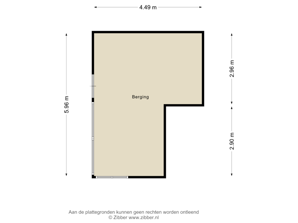 View floorplan of Berging of Kastanjelaan 6-A