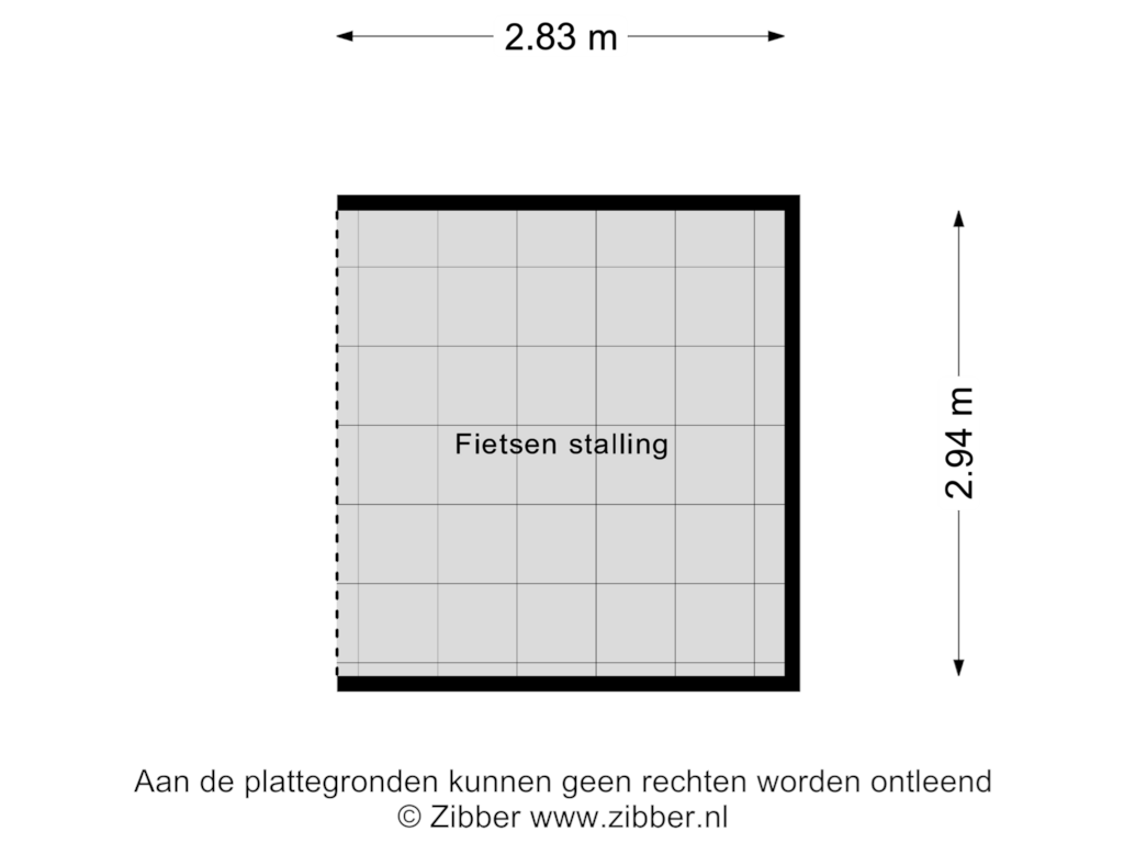 View floorplan of Fietsen stalling of Kastanjelaan 6-A