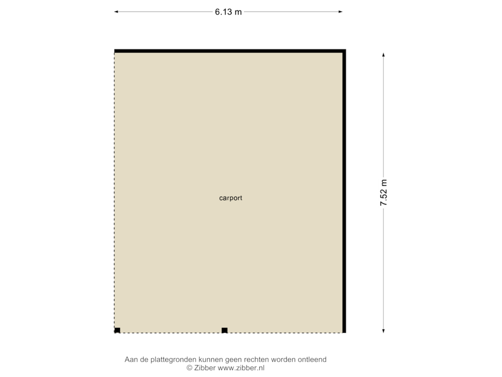 View floorplan of Carport of Kastanjelaan 6-A