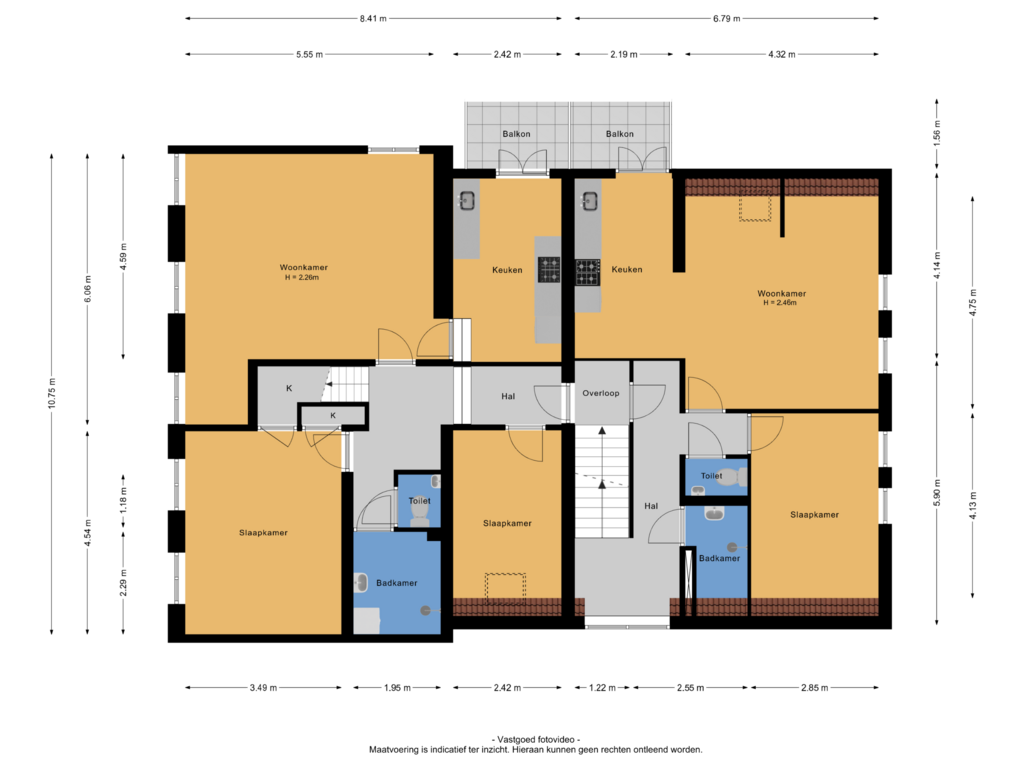 View floorplan of 1e verdieping of Wilhelminaplein 5