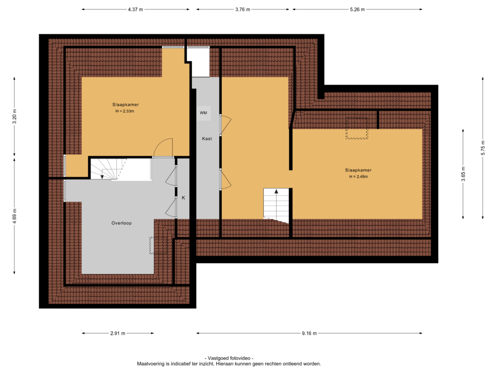 View floorplan of 2e verdieping of Wilhelminaplein 5