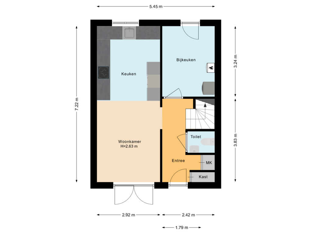 View floorplan of Begane Grond of Cornelis van Vugtstraat 11