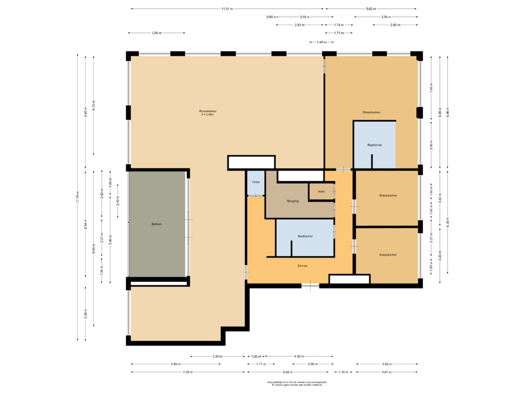 View floorplan of Appartement of Maashaven N.z. 711