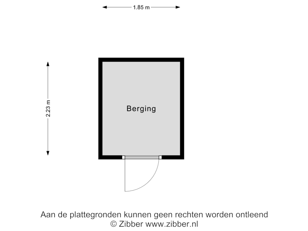 View floorplan of Berging of Bruinissestraat 28