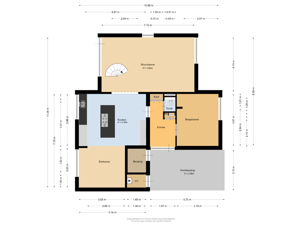 Bekijk plattegrond van Begane grond van Hildebrandhove 116