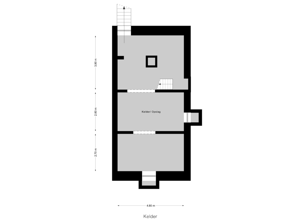 View floorplan of Kelder of Kloosterweg 4