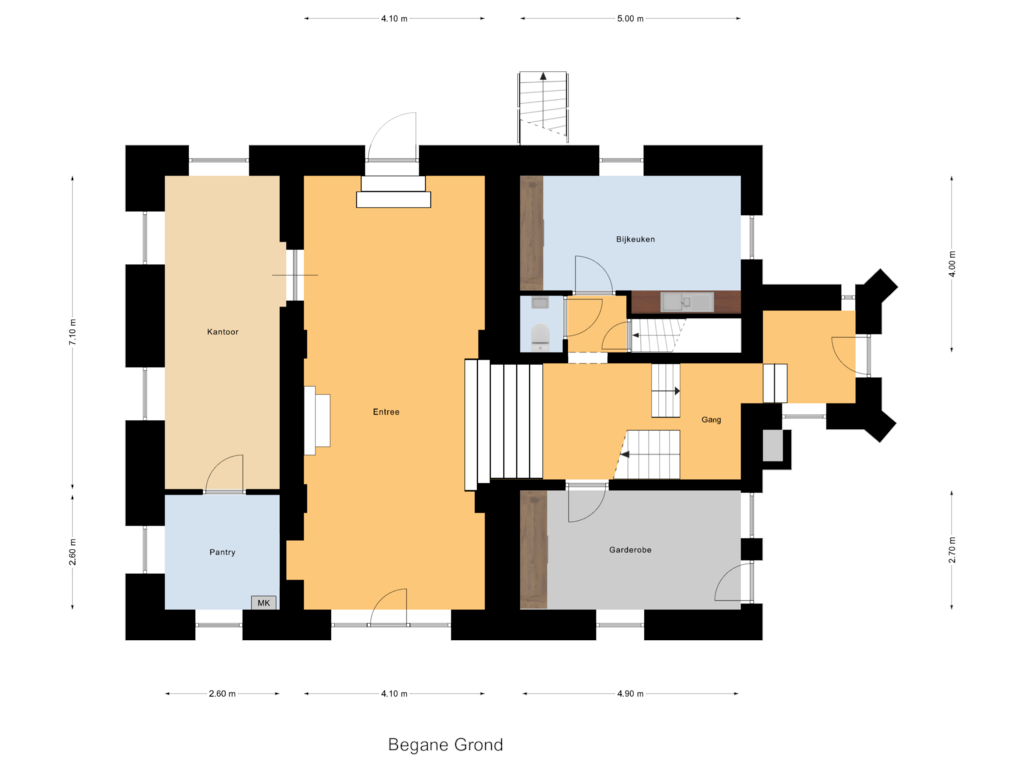 View floorplan of Begane Grond of Kloosterweg 4