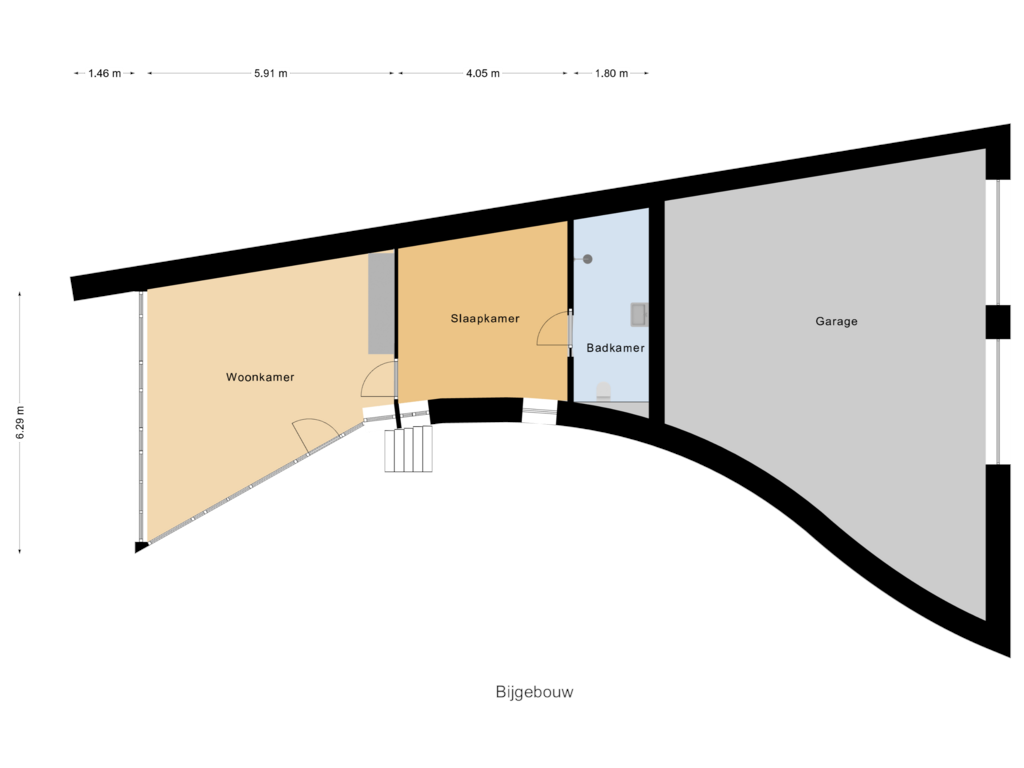 View floorplan of Bijgebouw of Kloosterweg 4