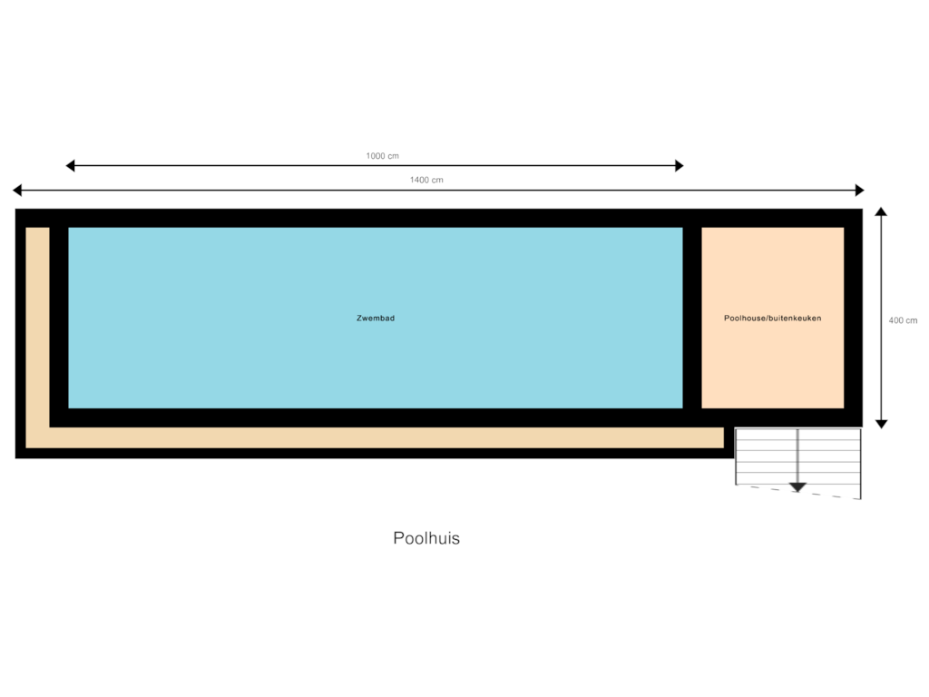 View floorplan of Poolhuis of Kloosterweg 4