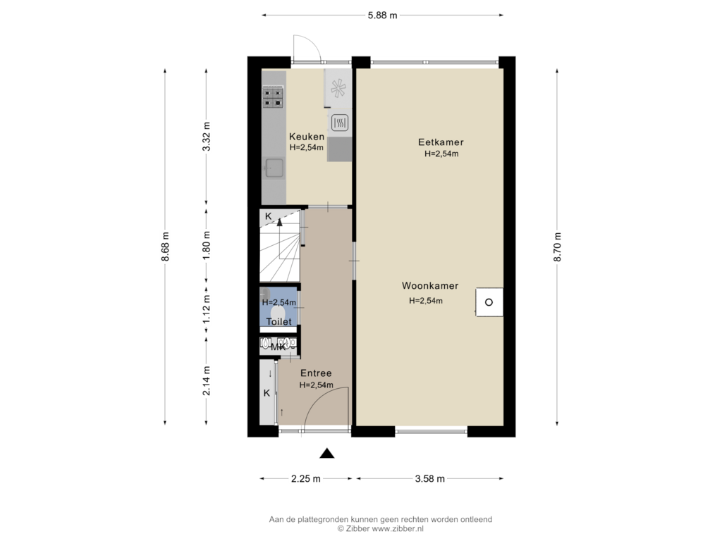 Bekijk plattegrond van Begane Grond van Wiardi Beckmanstraat 20