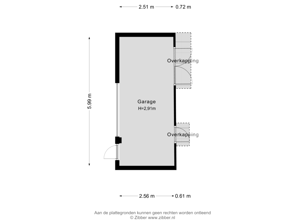 Bekijk plattegrond van Garage van Wiardi Beckmanstraat 20