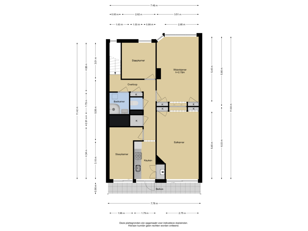 View floorplan of Verdieping 3 of Jan van der Heijdenstraat 155