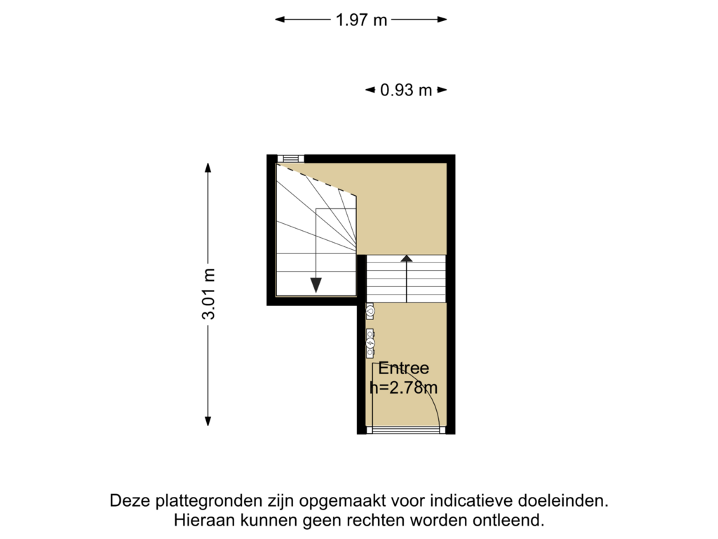 View floorplan of Verdieping 1 of Jan van der Heijdenstraat 155