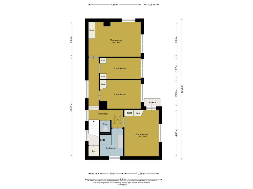 Bekijk plattegrond van Eerste verdieping van Koppelsedijk 12