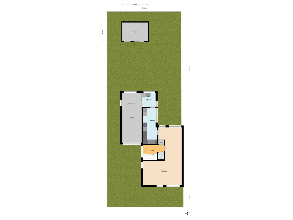 Bekijk plattegrond van Begane grond Met Tuin van Braeck 16