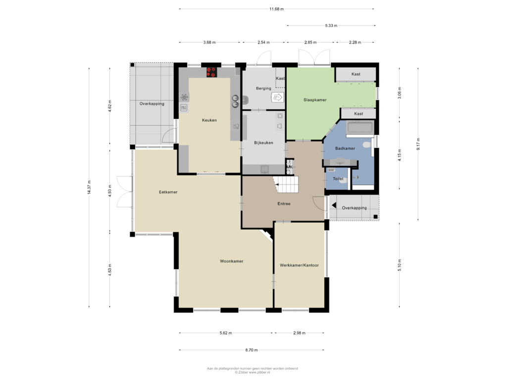 Bekijk plattegrond van Begane Grond van Joh Poststraat 32-A