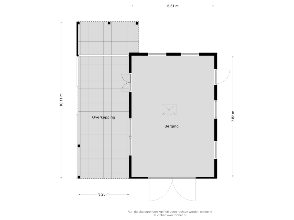 Bekijk plattegrond van Berging van Joh Poststraat 32-A