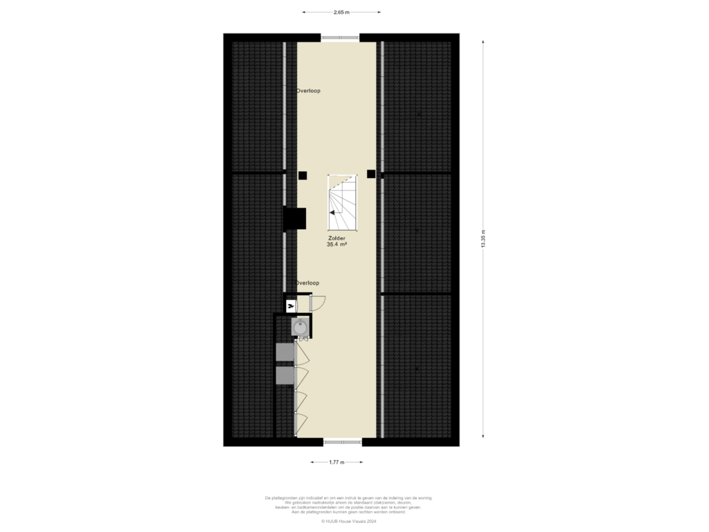 Bekijk plattegrond van 2e Verdieping van Menkemaborg 30