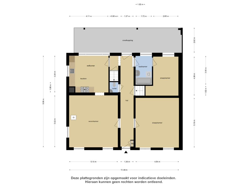 Bekijk plattegrond van Begane Grond van Dorpsstraat 13