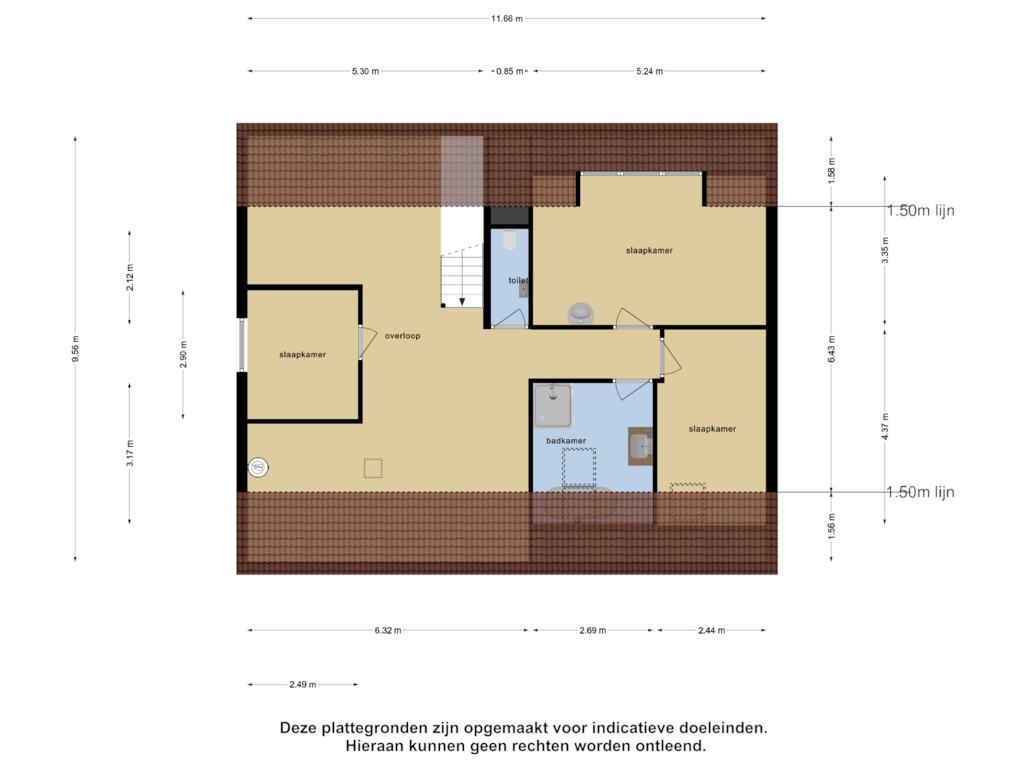 Bekijk plattegrond van Eerste Verdieping van Dorpsstraat 13