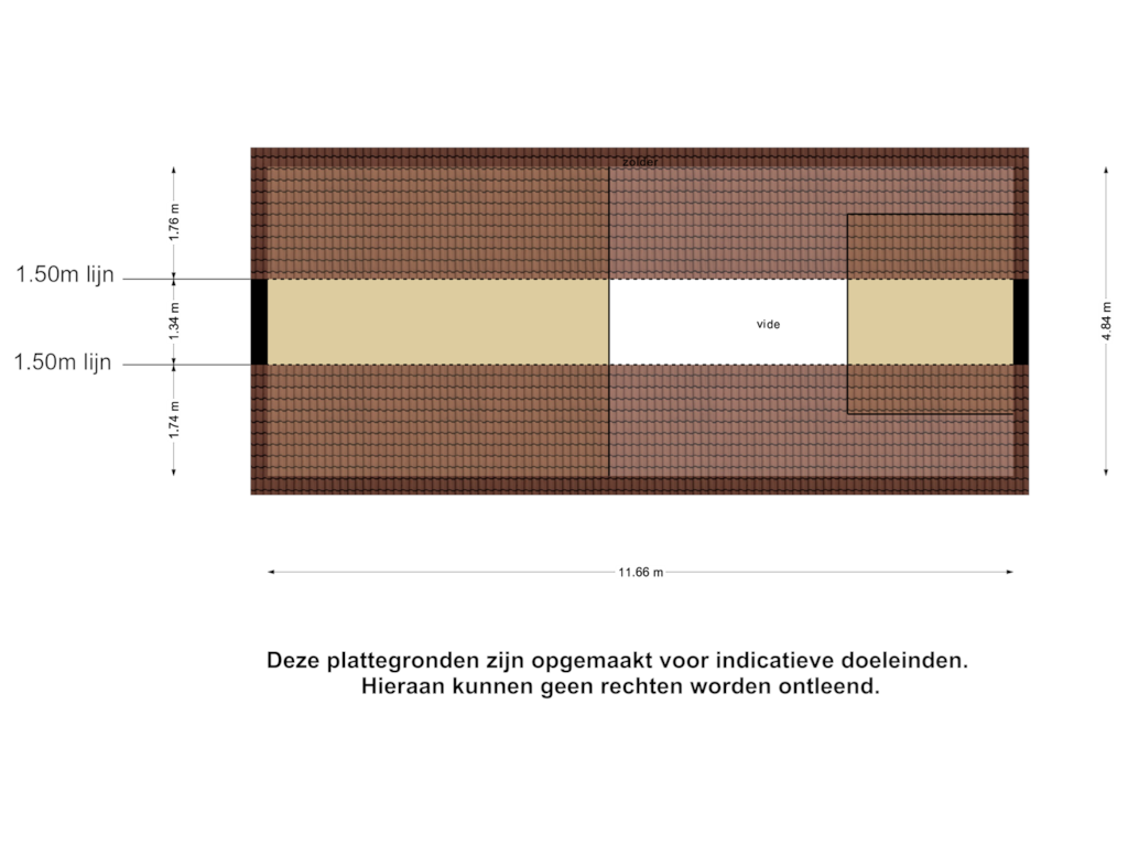 Bekijk plattegrond van Zolder van Dorpsstraat 13