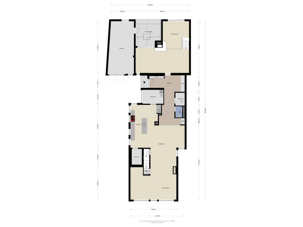 View floorplan of Begane Grond of Holenbergseweg 22