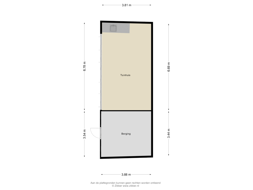 View floorplan of Tuinhuis of Holenbergseweg 22