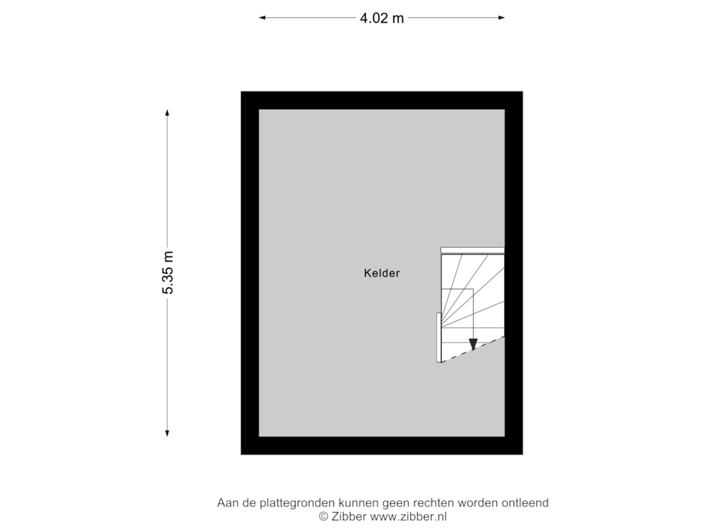 View floorplan of Kelder of Holenbergseweg 22