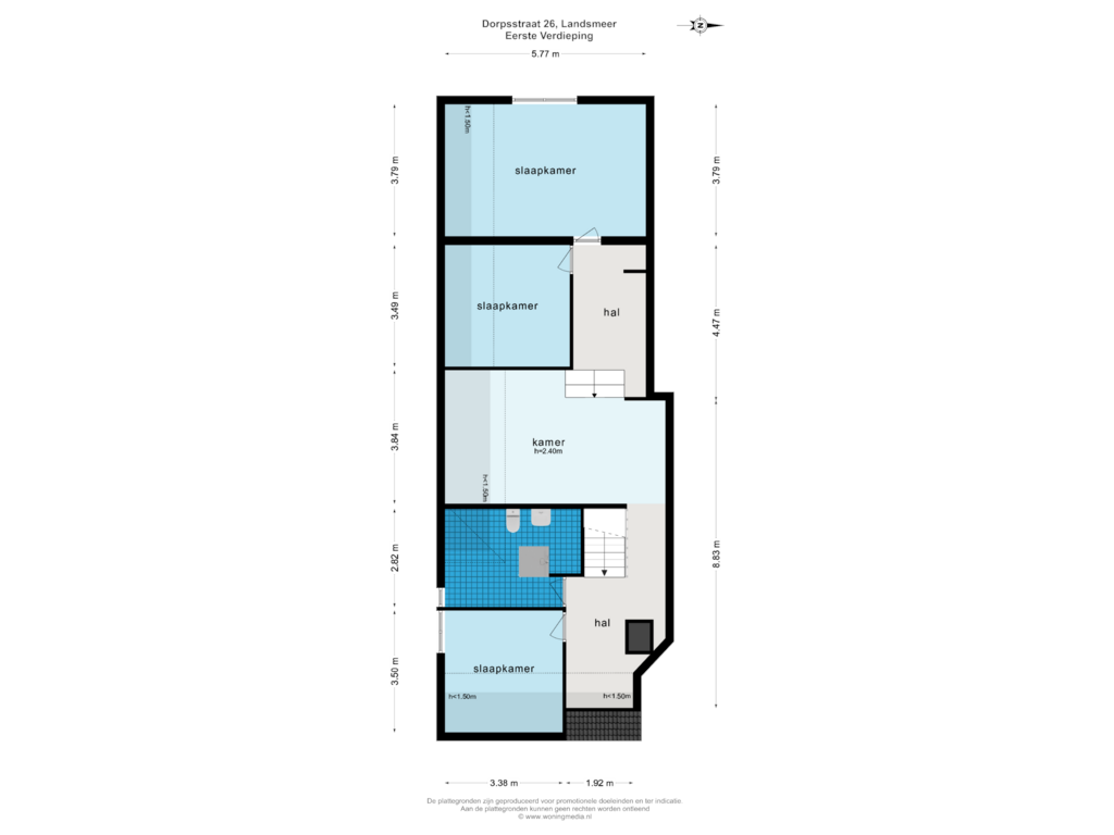 Bekijk plattegrond van Eerste Verdieping van Dorpsstraat 26