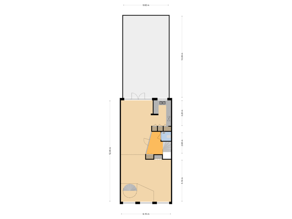 Bekijk plattegrond van EERSTE VERDIEPING van Nachtegaalstraat 12-BS