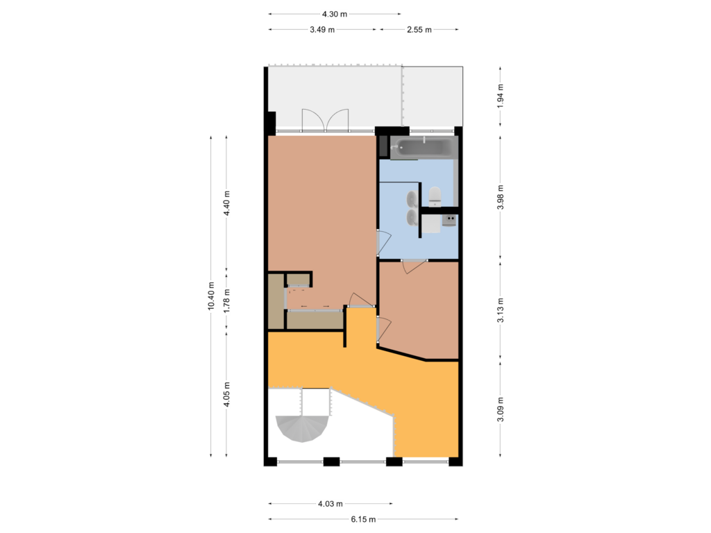 Bekijk plattegrond van TWEEDE VERDIEPING van Nachtegaalstraat 12-BS