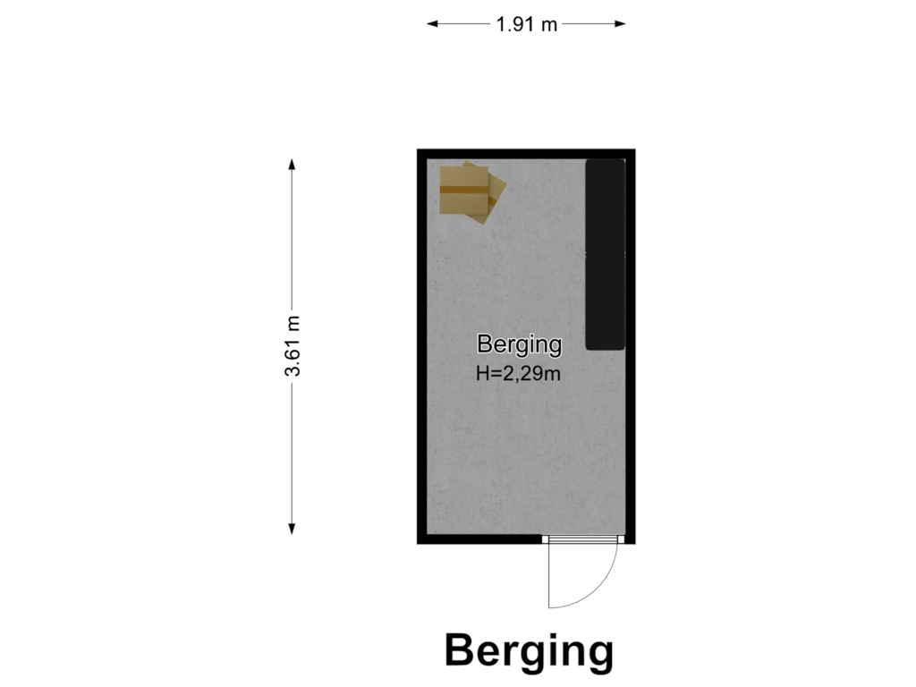 Bekijk plattegrond van Berging van Koningsplein flat 117-E