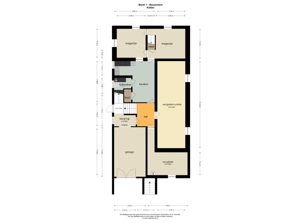 Bekijk plattegrond van KELDER van Markt 1