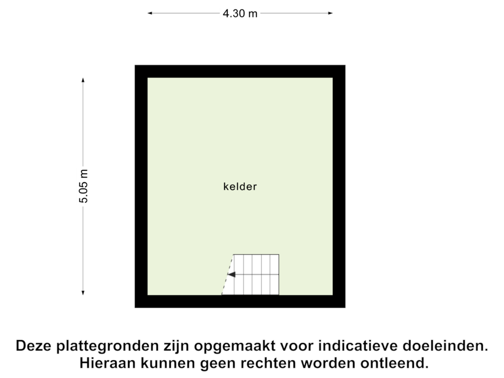 View floorplan of Kelder of Eikenlaan 10