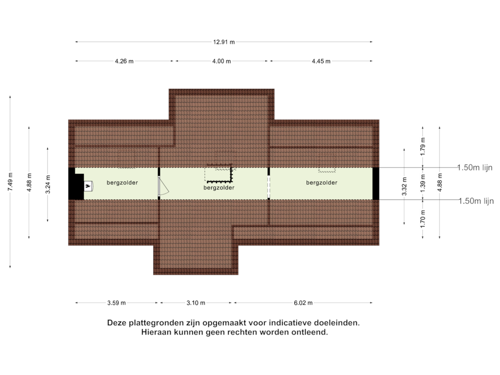 View floorplan of 2e verdieping of Eikenlaan 10