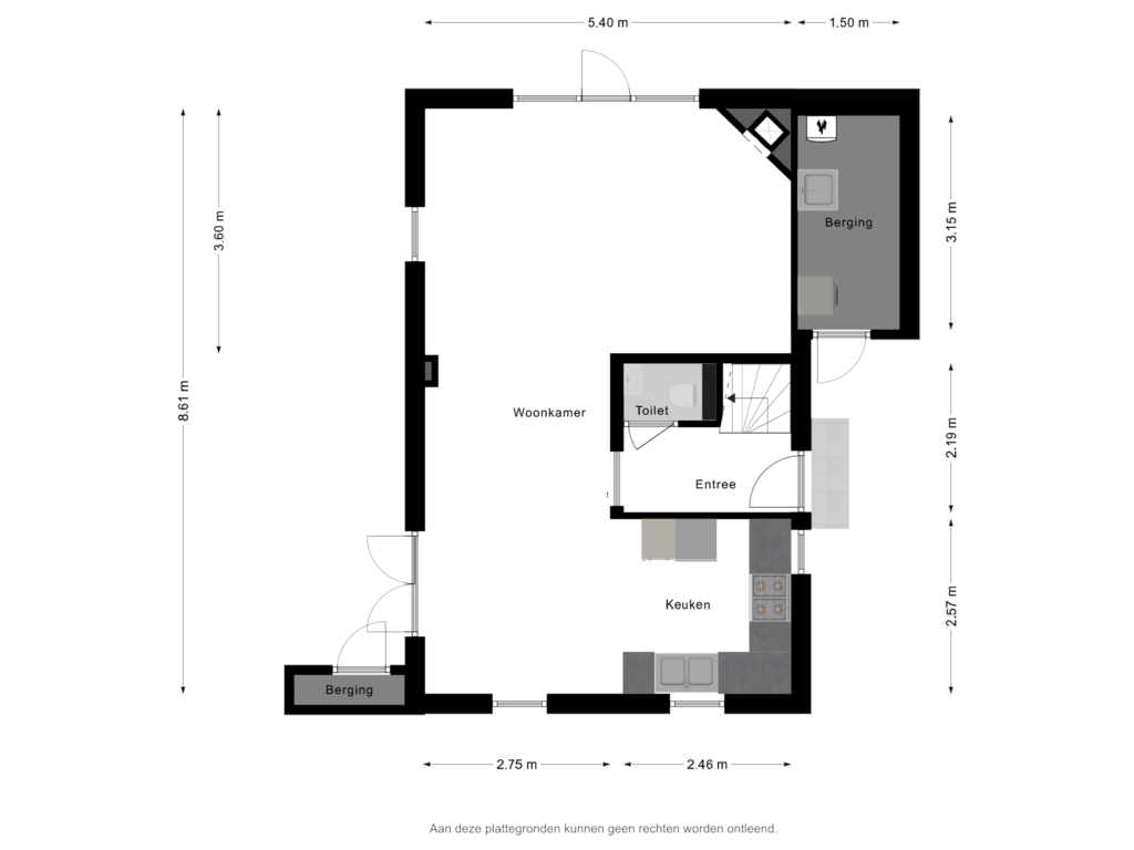 View floorplan of Begane Grond of Posthoornseweg 5-12