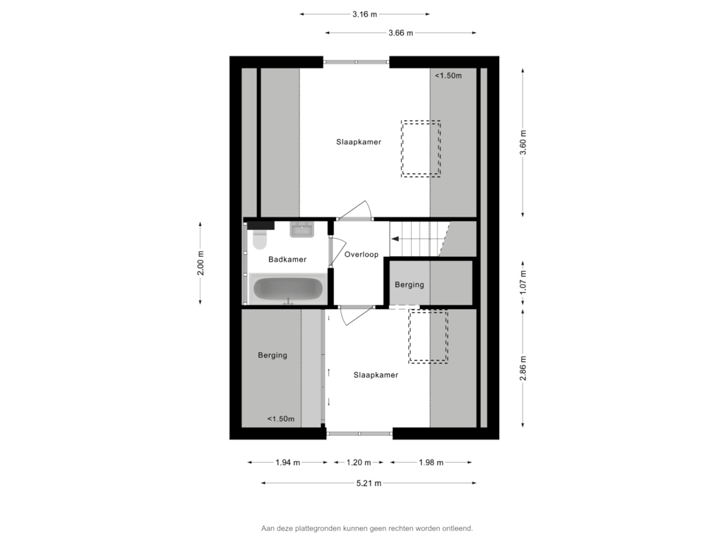 View floorplan of Eerste Verdieping of Posthoornseweg 5-12