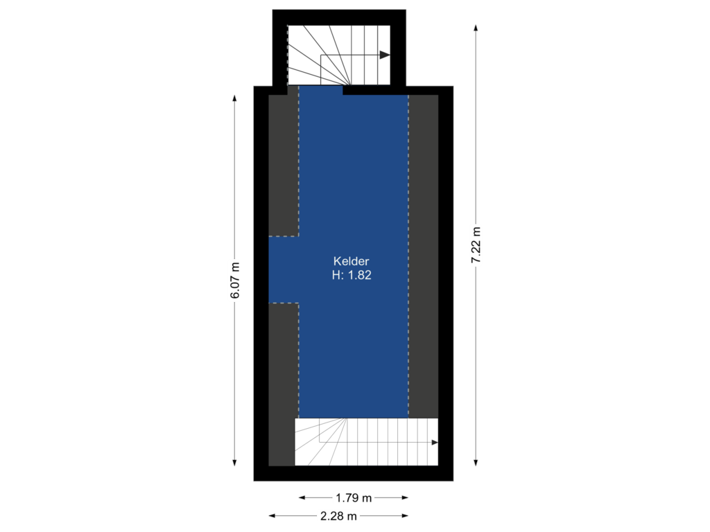 Bekijk plattegrond van Kelder van Turfpoortstraat 15