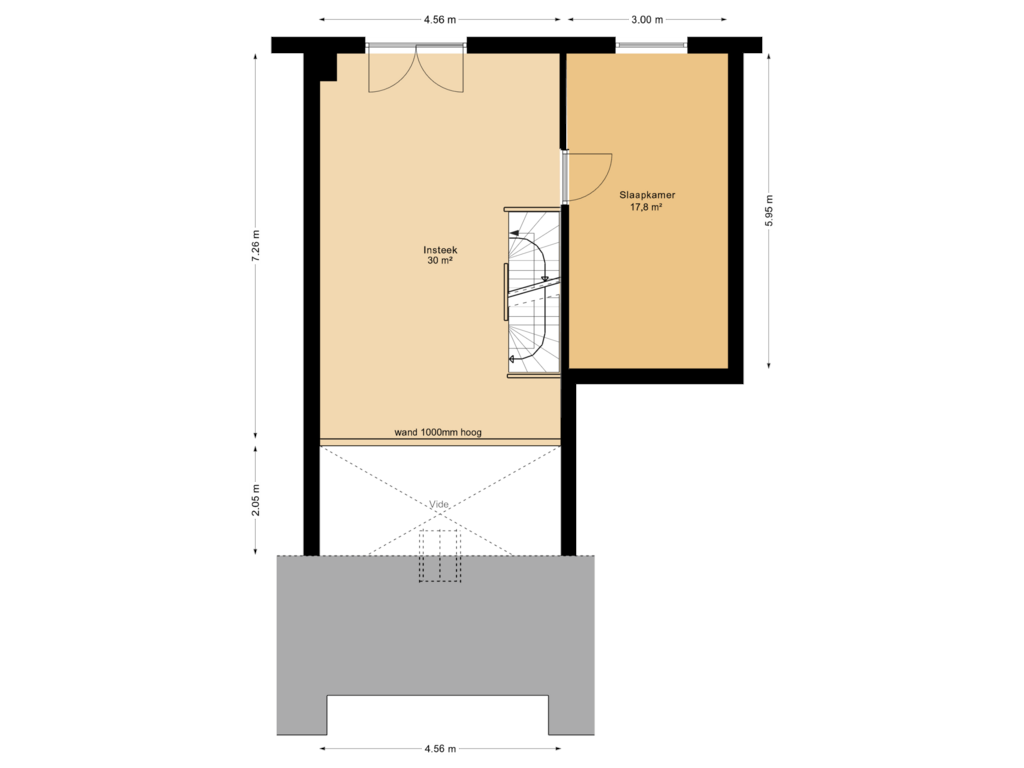 Bekijk plattegrond van 1e Verdieping van Boerderijwoningen | Woningtype C (Bouwnr. 2)