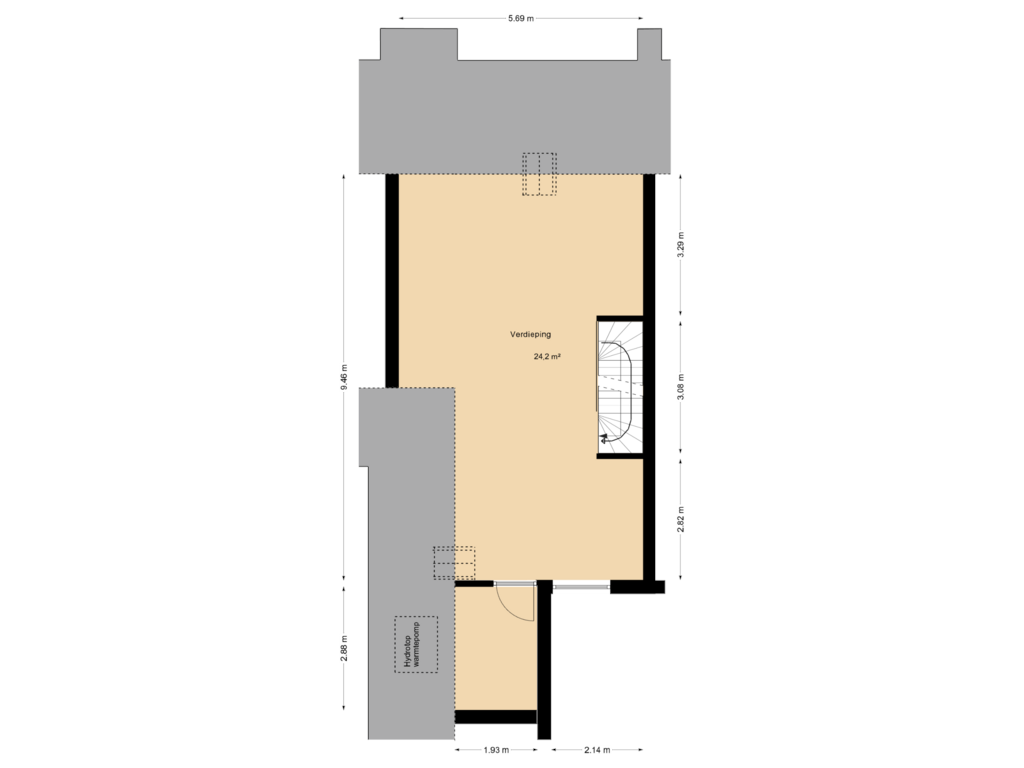 Bekijk plattegrond van 1e verdieping van Boerderijwoningen | Woningtype A (Bouwnr. 6)