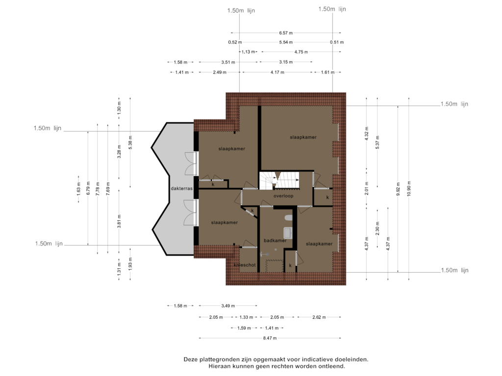 Bekijk plattegrond van 1e verdieping van Landlustweg 2