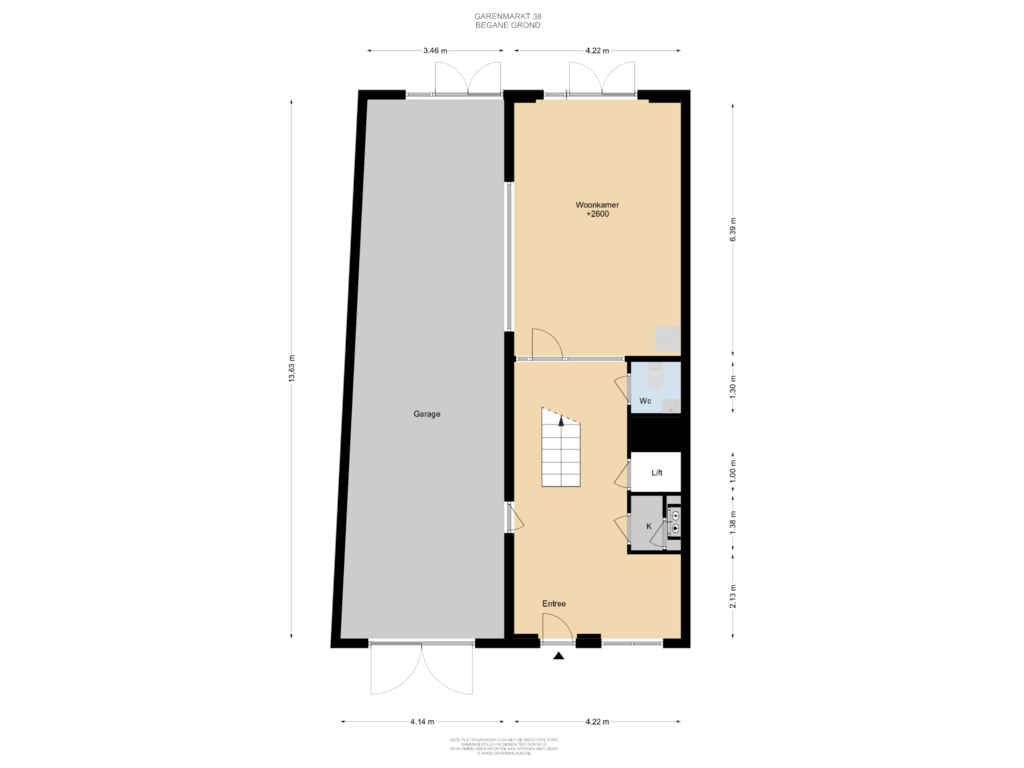 Bekijk plattegrond van Begane grond van Garenmarkt 38