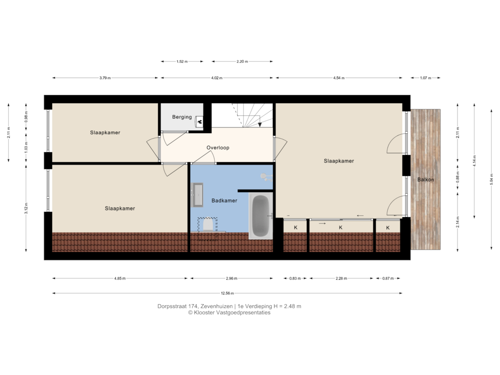 View floorplan of 1e Verdieping of Dorpsstraat 174