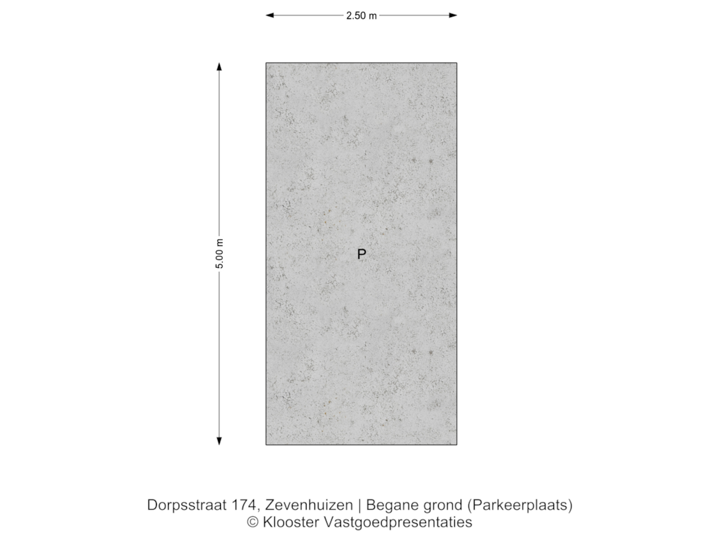 View floorplan of Begane grond (Parkeerplaats) of Dorpsstraat 174