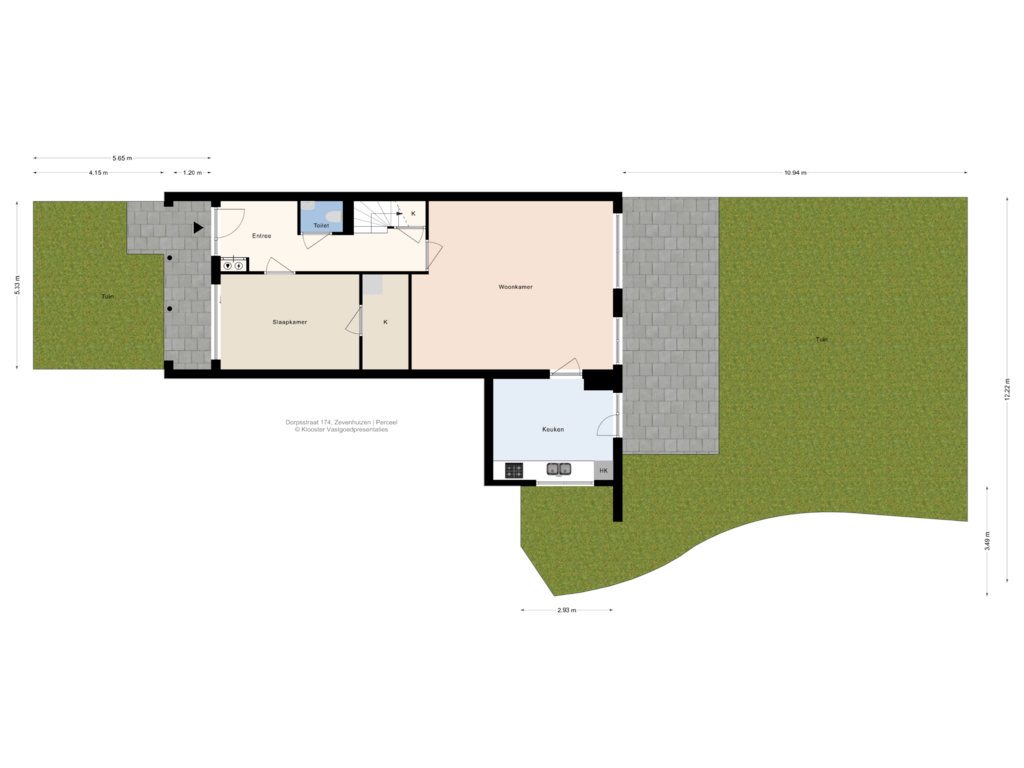 View floorplan of Perceel of Dorpsstraat 174