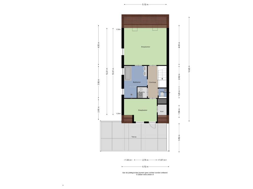 Bekijk plattegrond van Eerste Verdieping van Plein 32