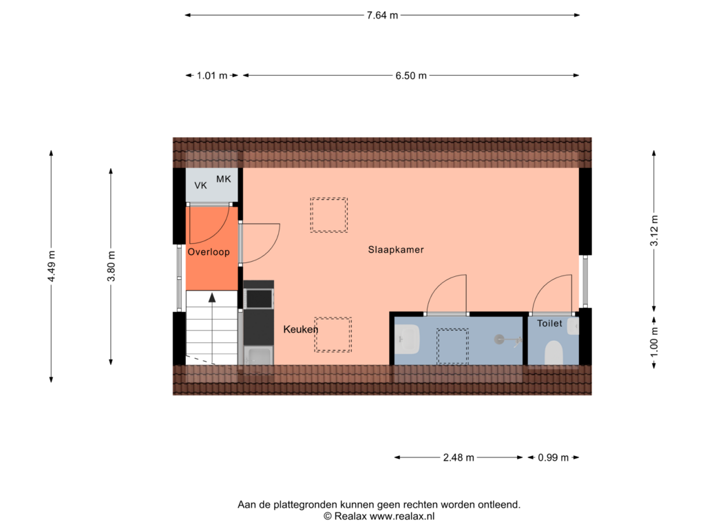 Bekijk plattegrond van Verdieping boven Woonkamer 2 van Van Reenenpark 9