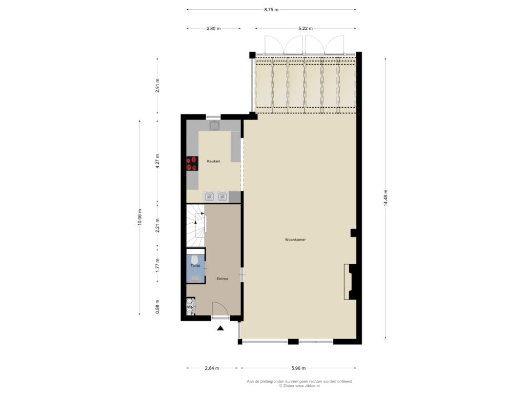 Bekijk plattegrond van Begane Grond van Kwaakhaven 8